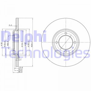 Тормозной диск BG2061 DELPHI