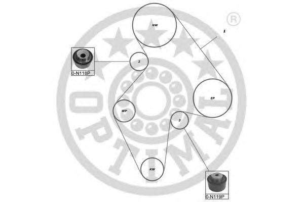 Комплект ремня ГРМ SK-1085 OPTIMAL