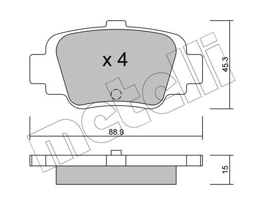 Комплект тормозных колодок, диско 22-0742-0 METELLI