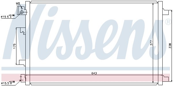 Конденсатор, кондиционер 940038 NISSENS
