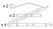 Комплектующие, колодки дискового тормоза KIT007 TRUSTING