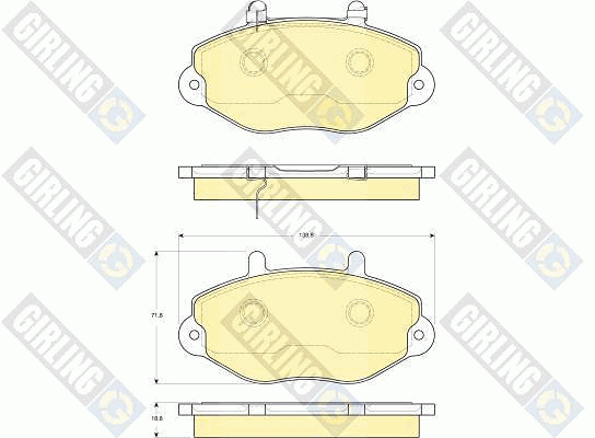Комплект тормозных колодок, диско 6115734 GIRLING