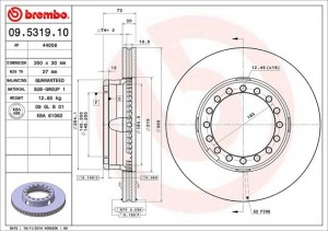 Тормозной диск 09.5319.10 BREMBO
