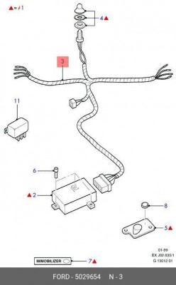 Электропроводка 5 029 654 FORD