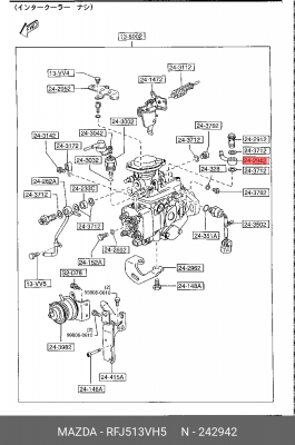 Патрубок, RFJ513VH5 MAZDA