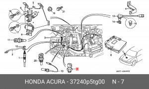 Датчик давления масла 37240P5TG00 HONDA