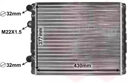 Радиатор, охлаждение двигател 58002129 VAN WEZEL