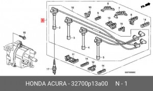 Ккомплект проводов зажигания 32700P13A00 HONDA
