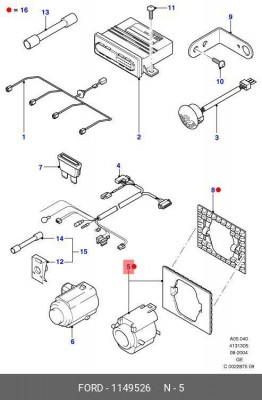 Держатель датчика парковки 1149526 FORD