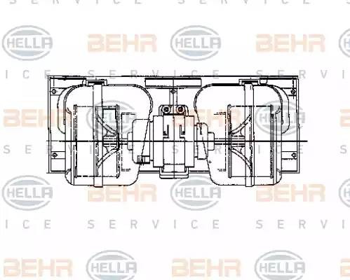 Электродвигатель, вентиляция салона 8EW009157661 HELLA