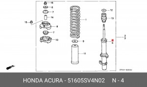 Амортизатор 51605SV4N02 HONDA