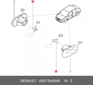 Лампа 6001546544 RENAULT