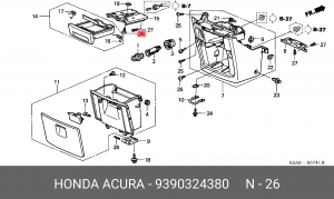 Винт крепления 9390324380 HONDA