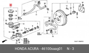 Главный тормозной цилиндр 46100SAAG01 HONDA
