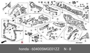 Панель передняя 60400SMGE01ZZ HONDA