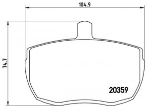 Комплект тормозных колодок, диско PA6001 BREMBO