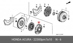 Нажимной диск сцепления 22300PM7A10 HONDA