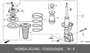 Амортизатор подвески 51605S5TZ06 HONDA