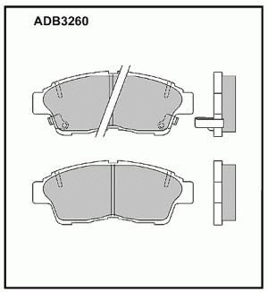 Колодки тормозные дисковые ADB3260 ALLIED NIPPON