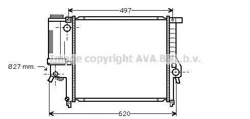 Радиатор охлаждения ДВС BW2139 AVA