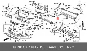 Бампер задний 04715SEA010ZZ HONDA