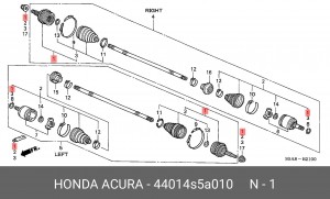 ШРУС 44014S5A010 HONDA