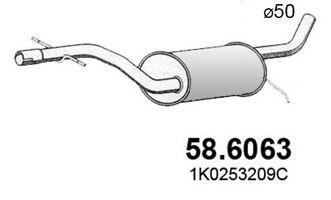 Средний глушитель выхлопных газов 586063 ASSO