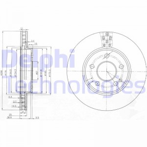 Тормозной диск BG3909 DELPHI