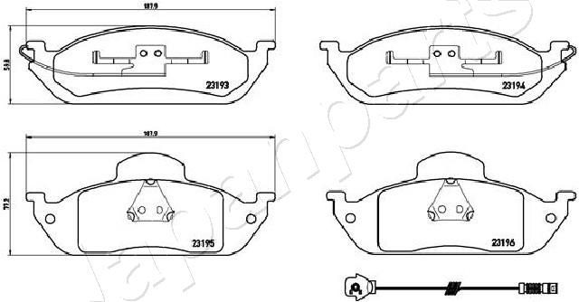 Кронштейн, тормозный шланг TF-220 JAPAN PARTS GROUP