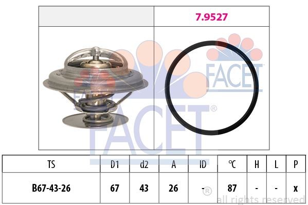 Термостат, охлаждающая жидкость 7.8385 FACET