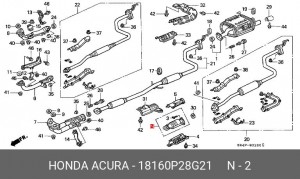 Катализатор 18160P28G21 HONDA