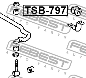 Втулка стабилизатора TSB-797 FEBEST