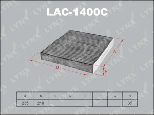 Фильтр салона LAC-1400C LYNXAUTO