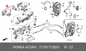 Ручка двери наружная 72181TL0E01 HONDA