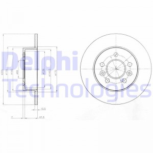 Тормозной диск BG3552 DELPHI