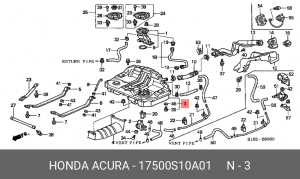 Топливный бак 17500S10A01 HONDA