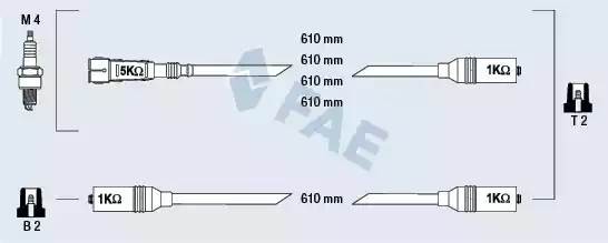 Ккомплект проводов зажигания 85690 FAE