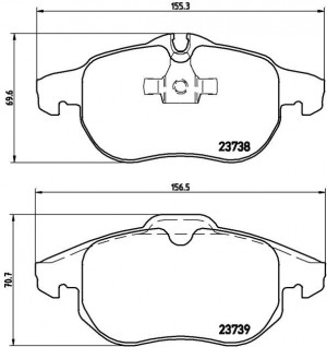 Комплект тормозных колодок, диско P59043 BREMBO