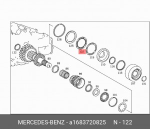 Деталь A 168 372 08 25 MERCEDES BENZ