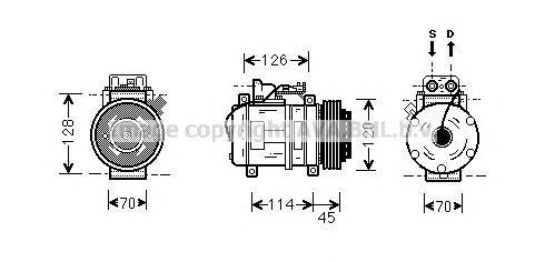 Компрессор кондиционера MSK278 AVA