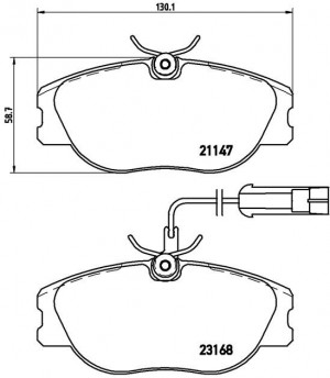 Комплект тормозных колодок, диско P23066 BREMBO