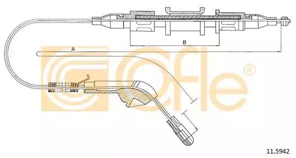 Трос ручного тормоза 115942 COFLE