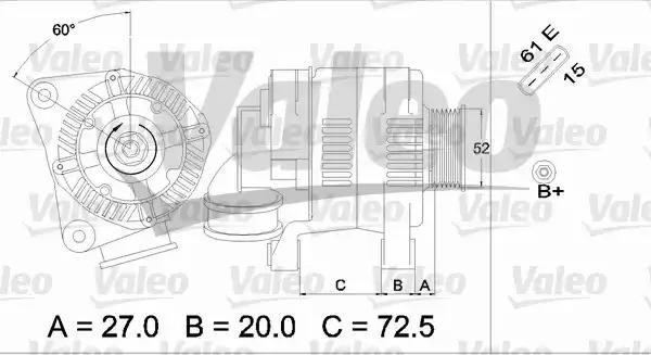 Генератор 437118 VALEO PHC