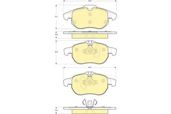 Комплект тормозных колодок, диско 6116132 GIRLING