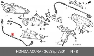 Лямбда-зонд 36532PR7A01 HONDA
