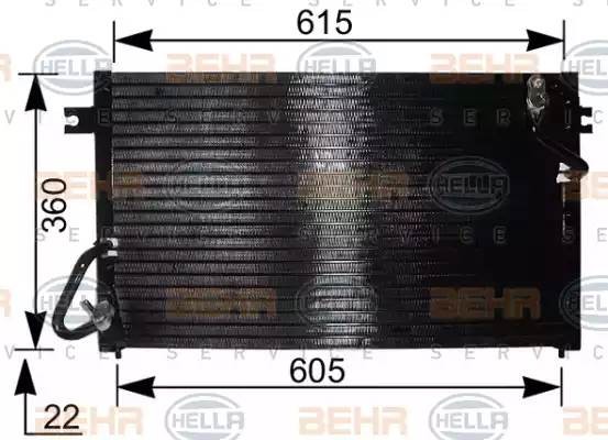 Конденсатор, кондиционер 8FC 351 036-481 HELLA