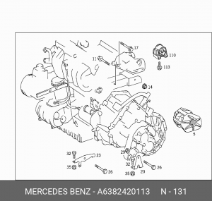 Подушка двигателя A6382420113 MERCEDES BENZ