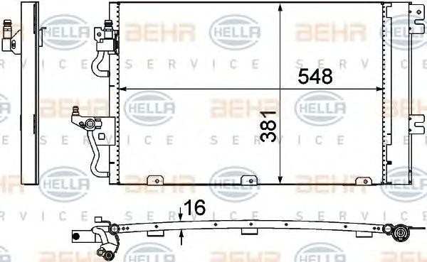 Конденсатор, кондиционер 8FC 351 301-761 HELLA
