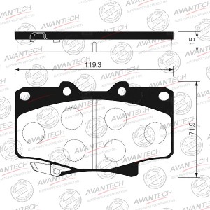 Колодки тормозные дисковые AV415 AVANTECH