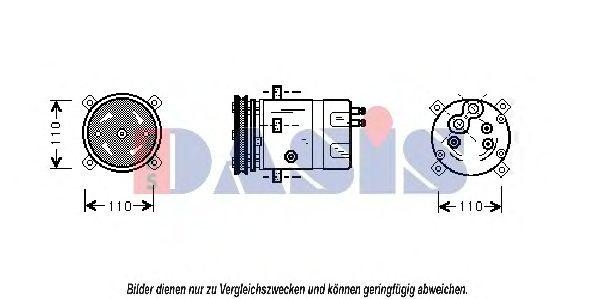 Компрессор, кондиционер 850736N AKS DASIS